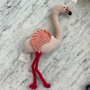 New La De Dah Kids Crocheted Flamingo Stuffed Toy Animal